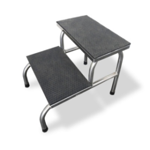 Escada Clínica 02 Degraus em Aço Inox REJFHC1151